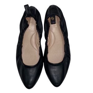 Taryn Rose Black Leather Flats(Size 8B)